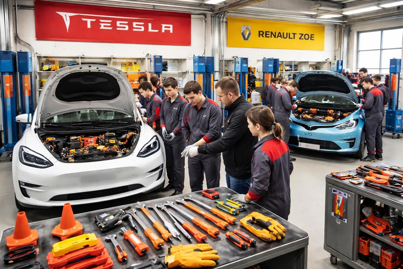 découvrez notre formation cap mécanique automobile avec une spécialisation unique sur les véhicules électriques tesla et renault zoé pour maîtriser les technologies de demain.