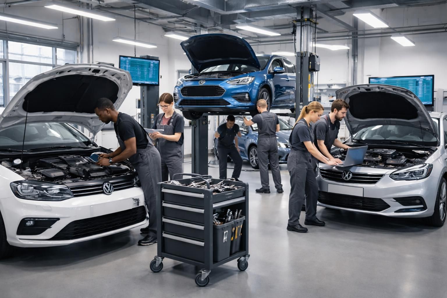 inssi formation offre des cours pratiques de mécanique automobile avec des modèles populaires comme volkswagen golf, ford focus et opel astra, pour une formation complète et professionnelle.