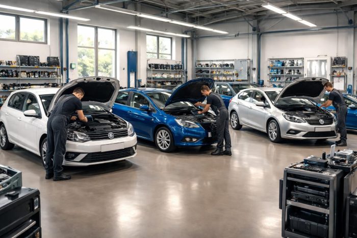 INSSI Formation propose des cours de mécanique auto avec Volkswagen Golf, Ford Focus et Opel Astra